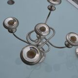 Pair of English silver-plated candlesticks