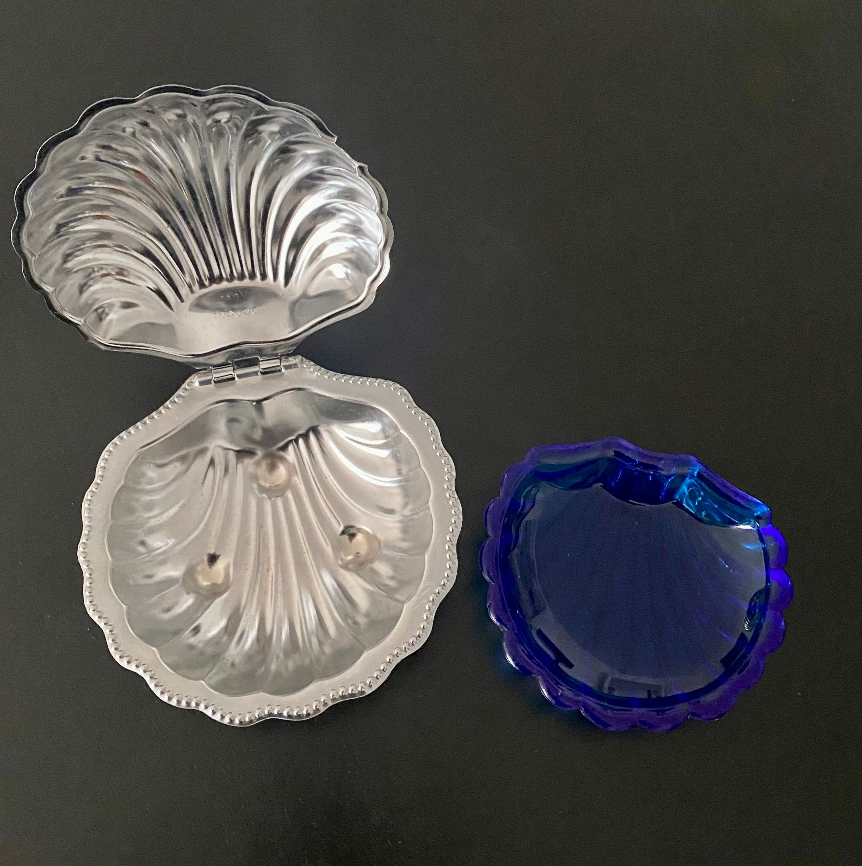 Stainless steel shell butter dish