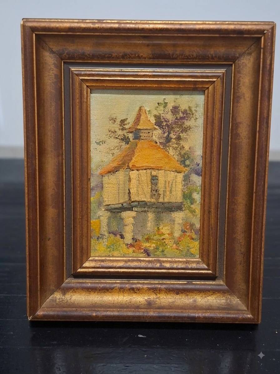 Old painting oil on canvas "Pigeon House" — Dutilleul Gallery (Albi)