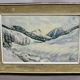 Oil on canvas, mountain landscape of Courchevel, signed