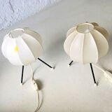 Set of two cocoon table lamps, 1950s