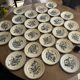 Clairefontaine tableware service, earthenware with bird decoration.
