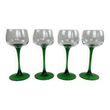 Green stemmed glasses