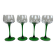 Green stemmed glasses