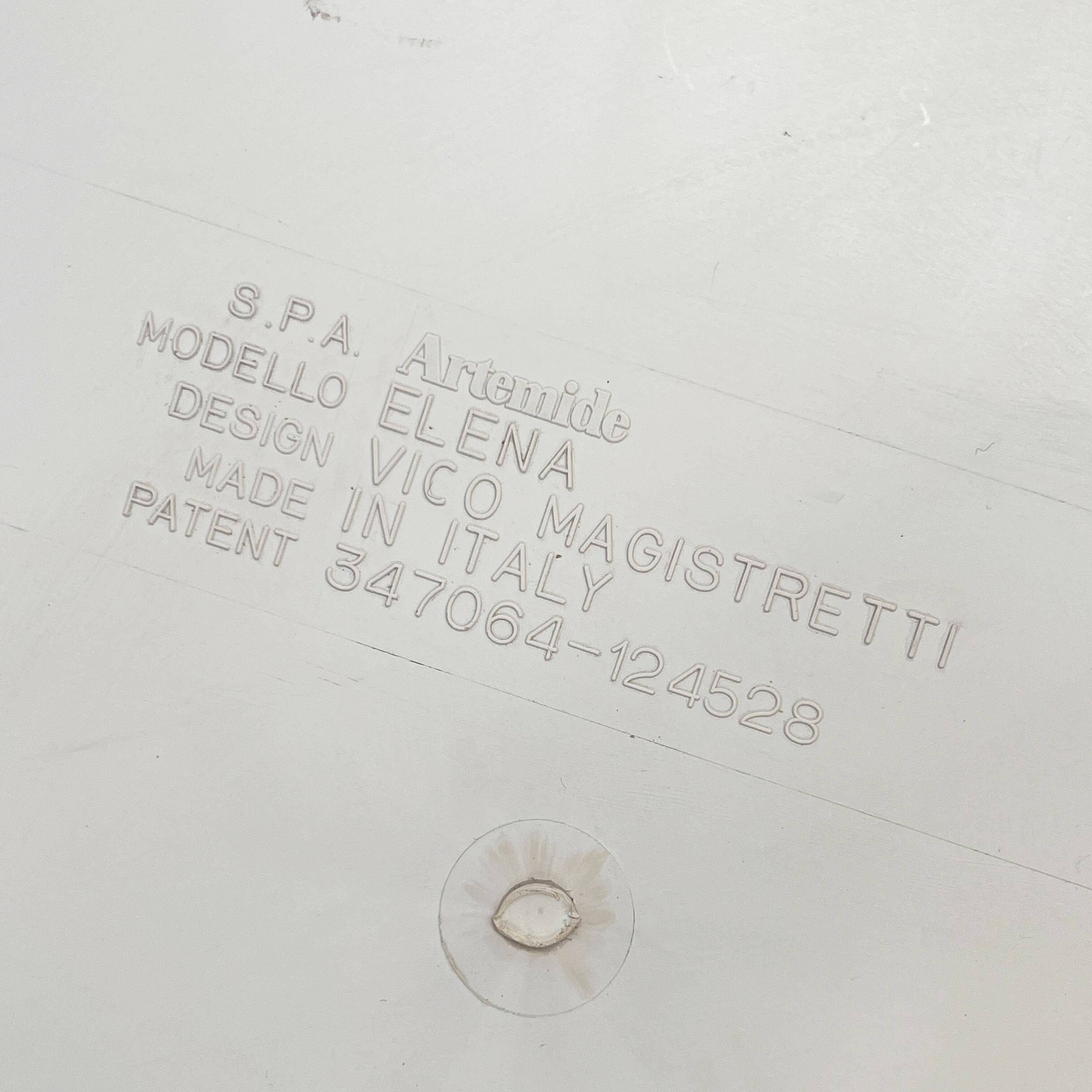 Lot de 5 tables Modèle Elena par Vico Magistretti pour Artemide, 1970