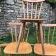 Chaises de bistrot rustique vintage Années 60