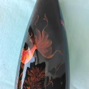 Lacquered wooden vase