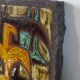 Plaque murale vintage en lave émaillée
