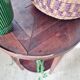 Antique table with double round tops, side table or plant stand.