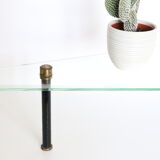 Glass coffee table, display, Dakora Nantes, 1950