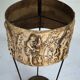 Mid-Century Umbrella Stand in Iron and Brass with Neoclassical Relief, Ital