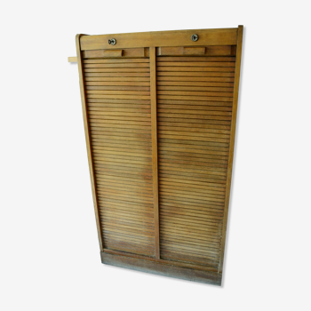 60s oak curtain cabinet