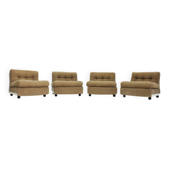 Vintage Amanta lounge chairs by Mario Bellini for C&B Italia, set of 4