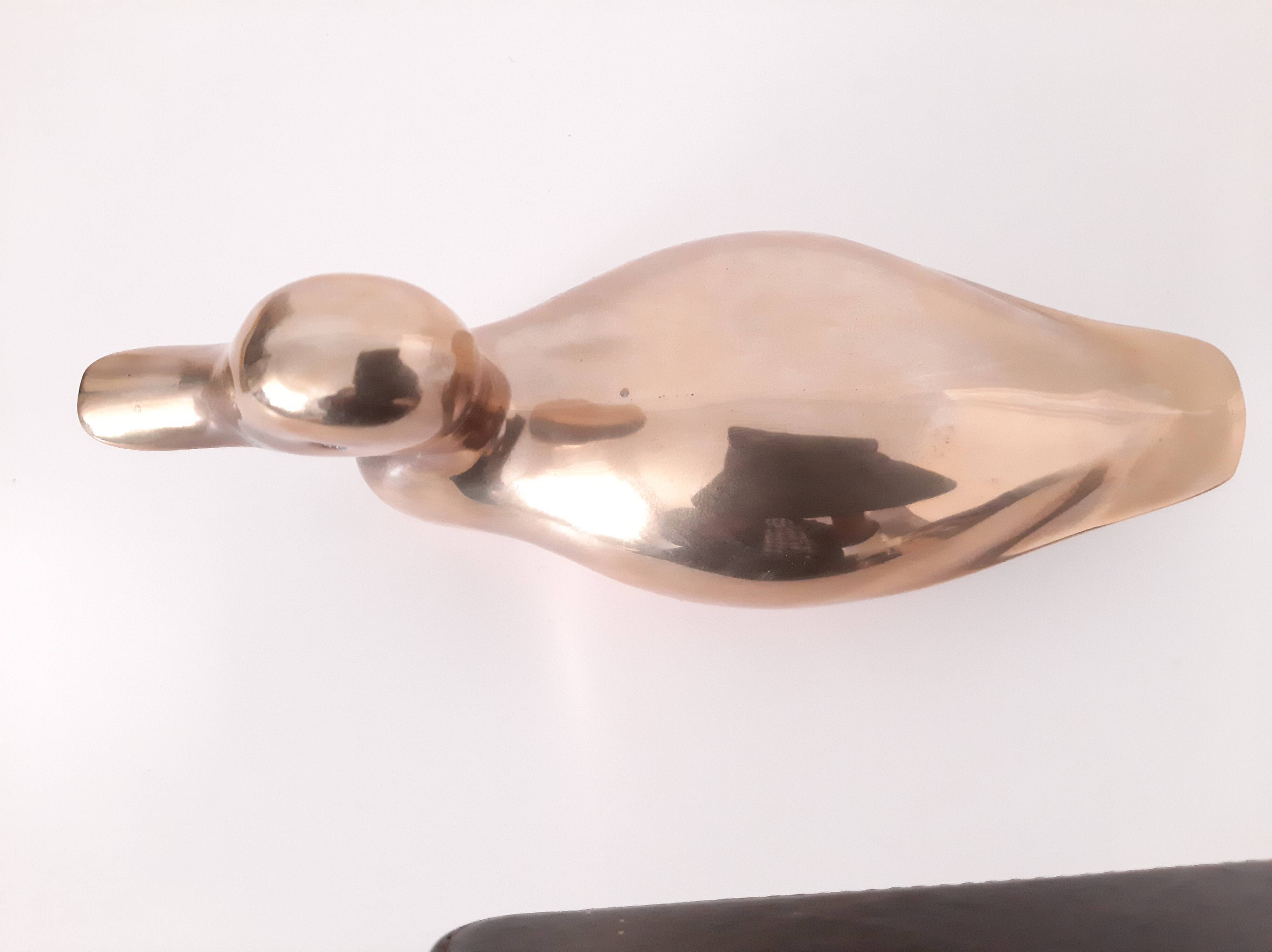 Figurine canard en laiton