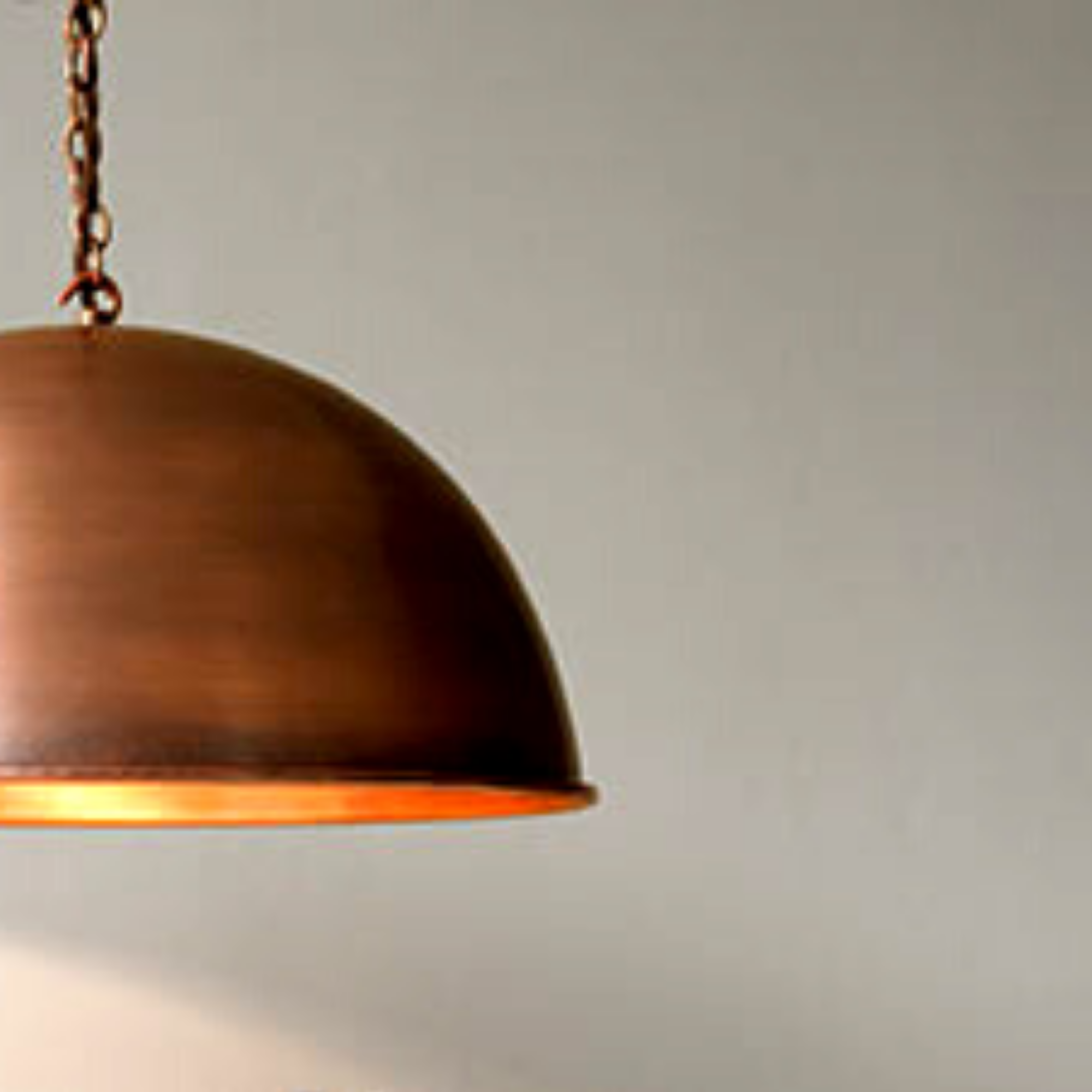 Handmade copper suspension