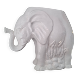 Elephant vase / cache pot in white ceramic