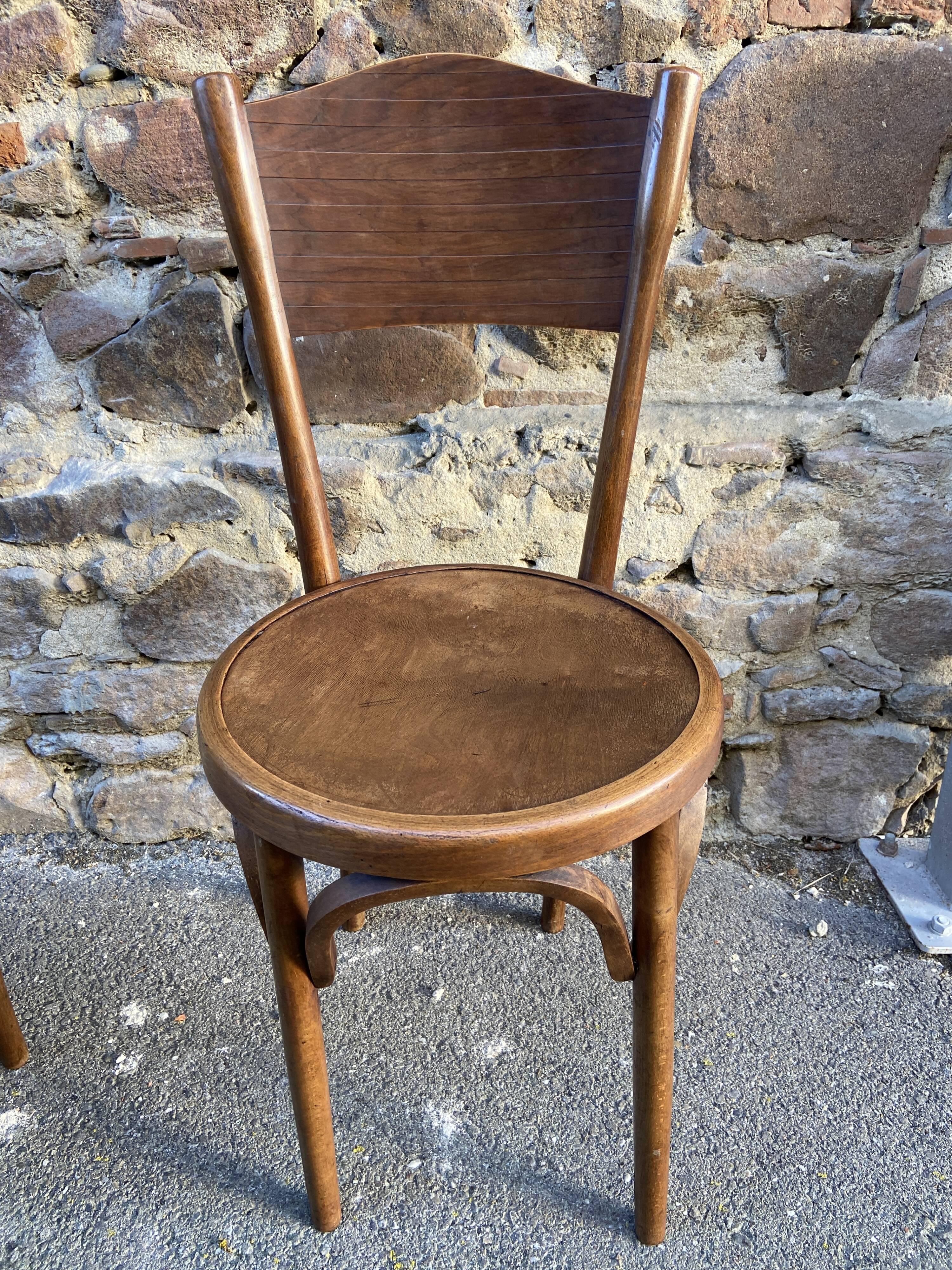 6 chaises bistrot café viennoise austria 1920s style Thonet bois courbé