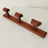 Vintage wooden wall coat rack 60s/70s