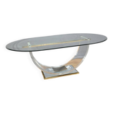 C. Hollis Jones Glass Table for Belgo Chrom – 1970