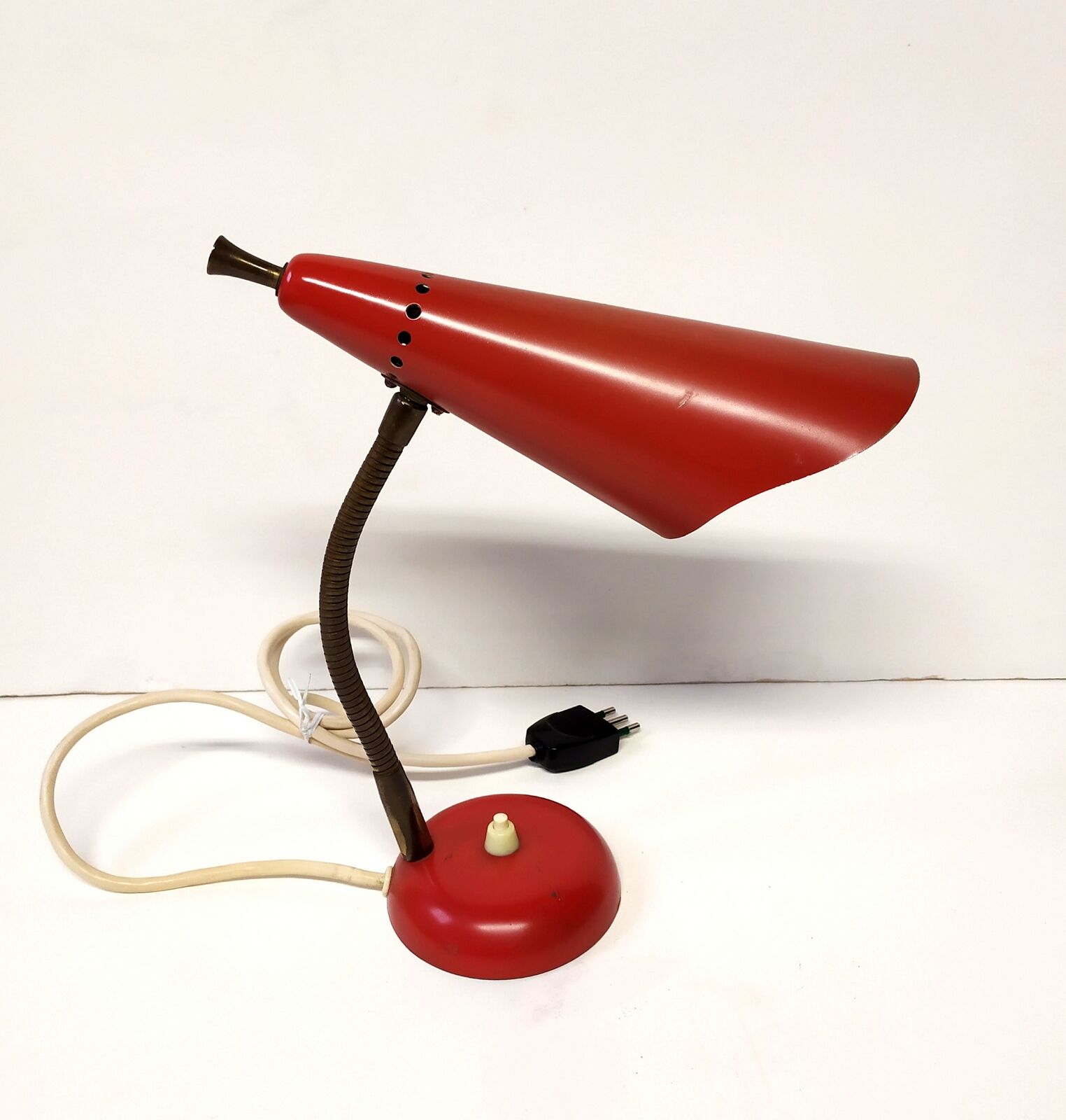 Mid-Century Italian Red Table Lamp, 1950s