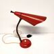 Lampe de table rouge italienne du milieu du siècle, années 1950