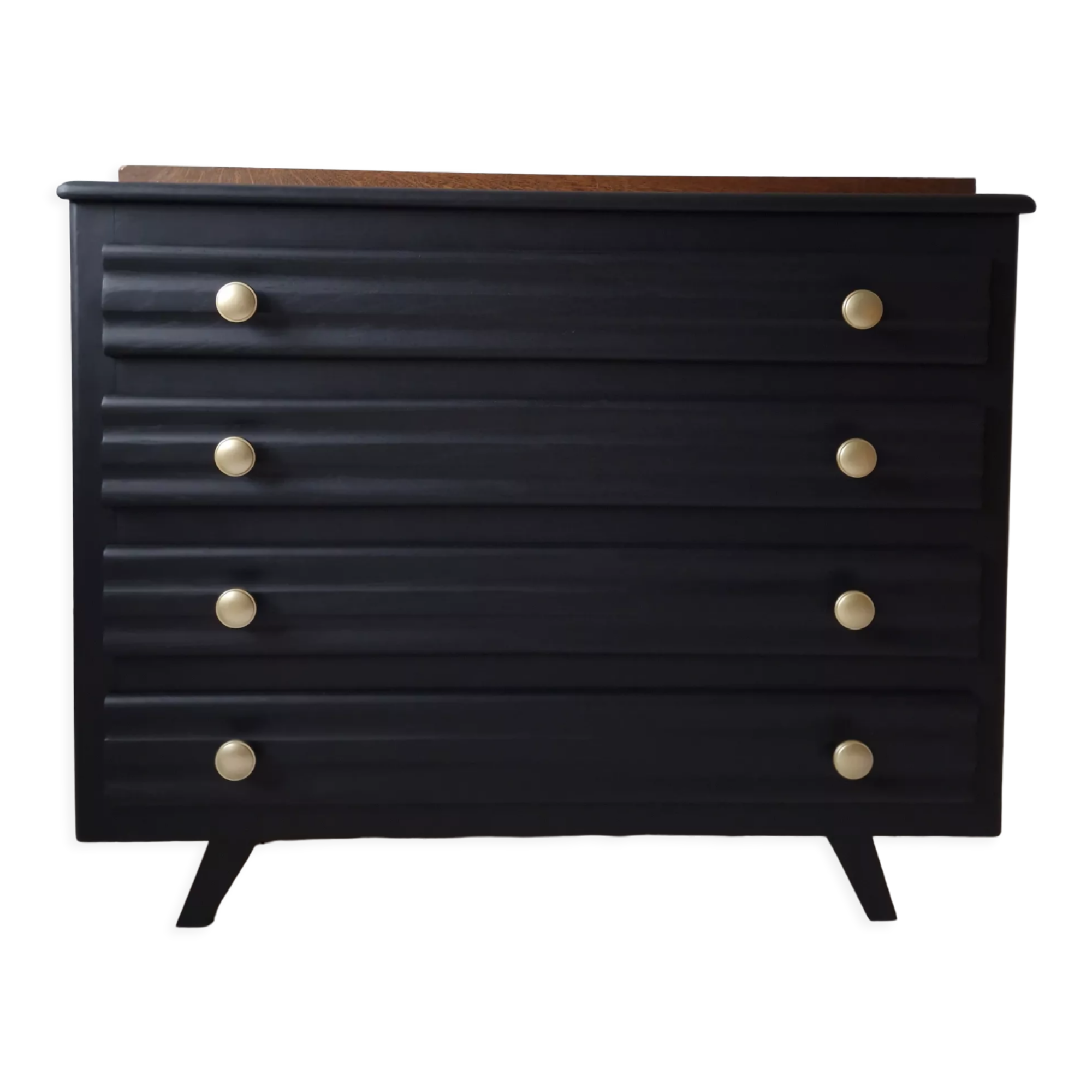 Commode vintage noire