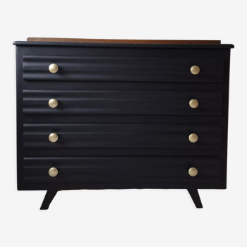 Black vintage chest of drawers