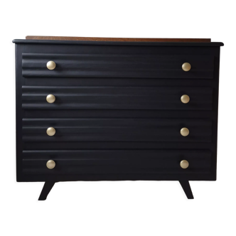 Black vintage chest of drawers