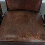 Set of 4 beautiful sheepskin dining chairs with character