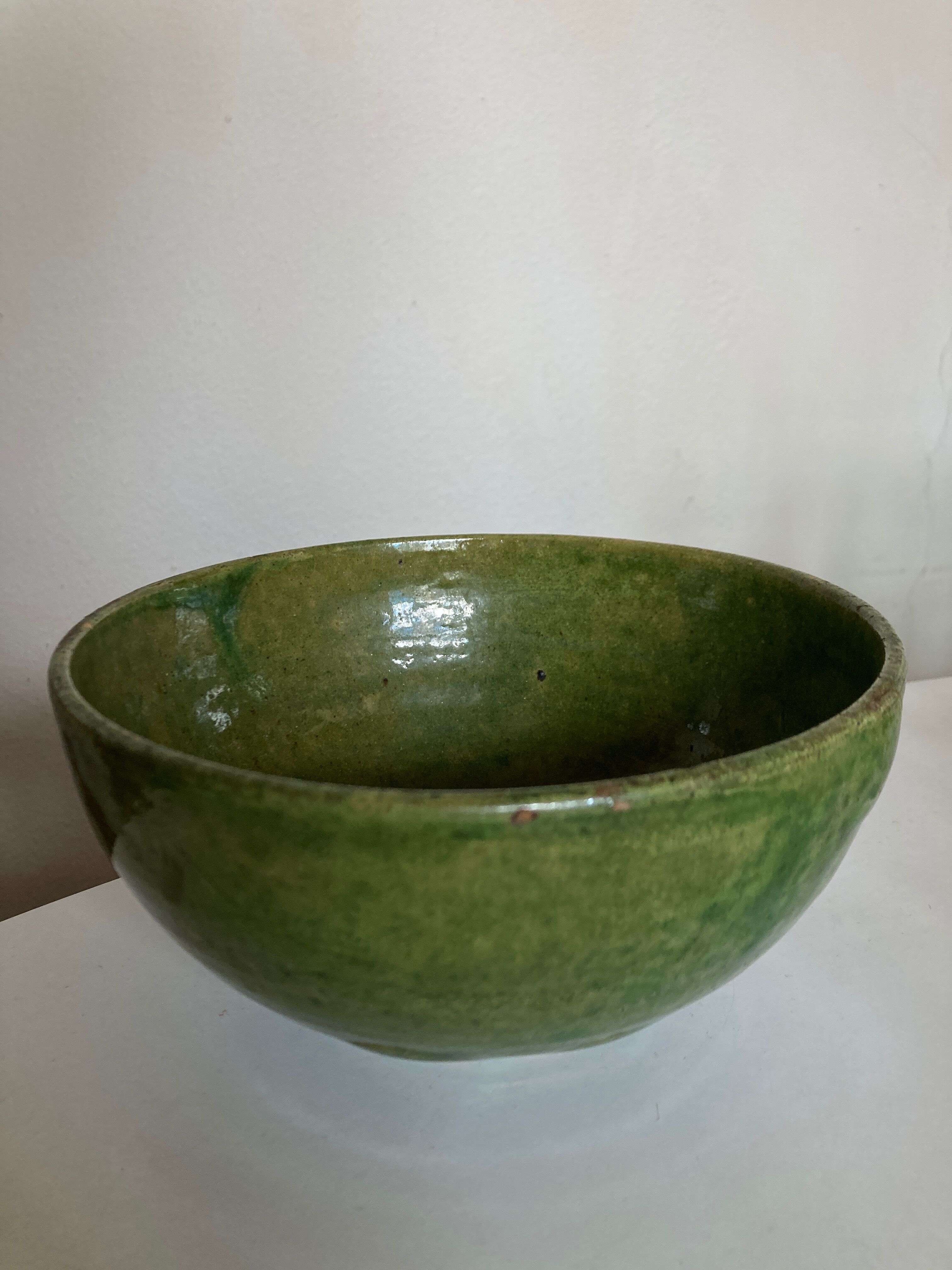 Glazed clay salad bowl from Biot 1960