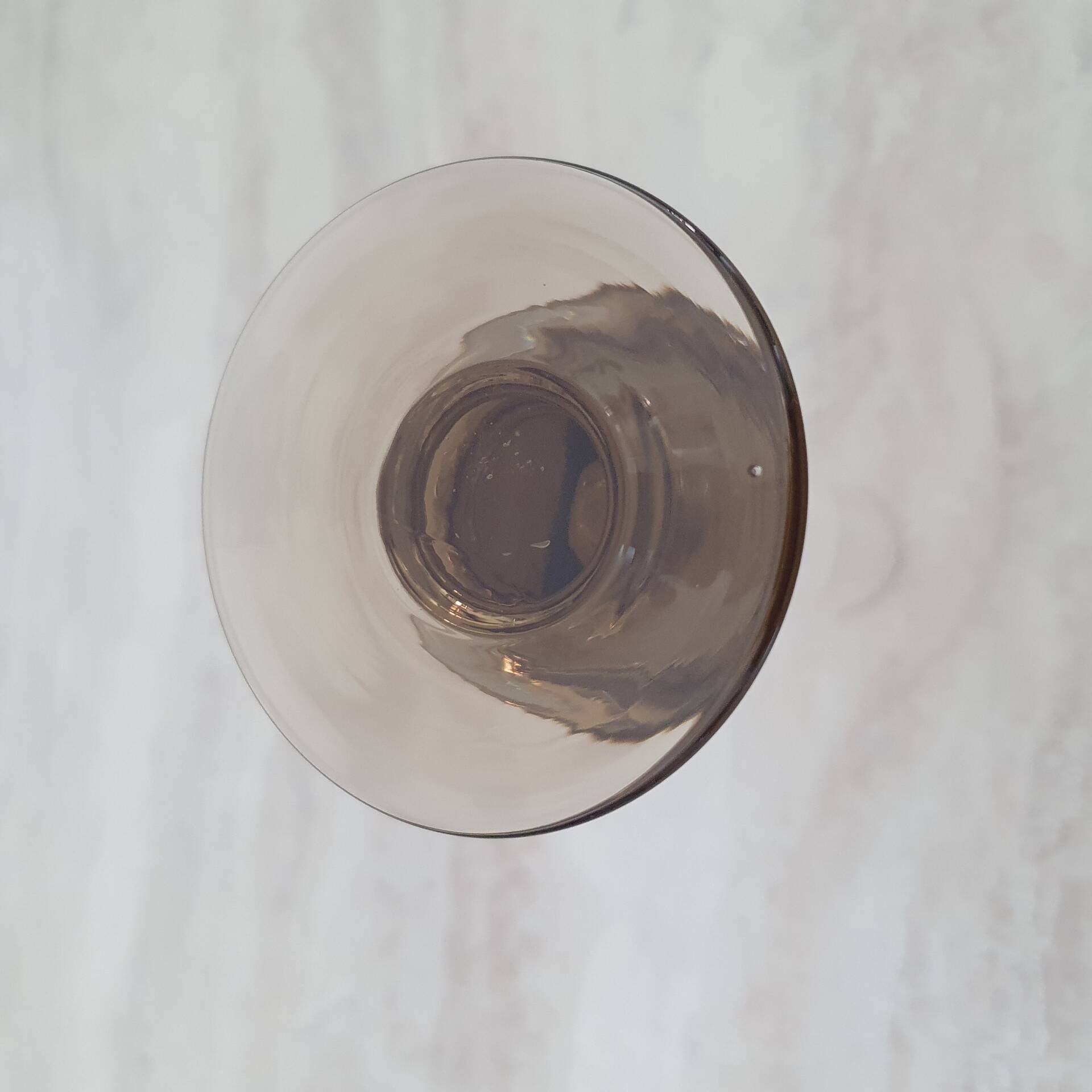 Soliflore en verre et pied marron fumé