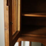 Louis XVI style music cabinet display case in 20th century walnut