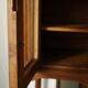 Louis XVI style music cabinet in walnut, 20th century.