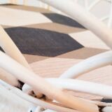 Rattan tripod plant stand