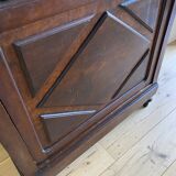 Parisian cupboard Bookcase Bonnetière glazed with small vintage tiles