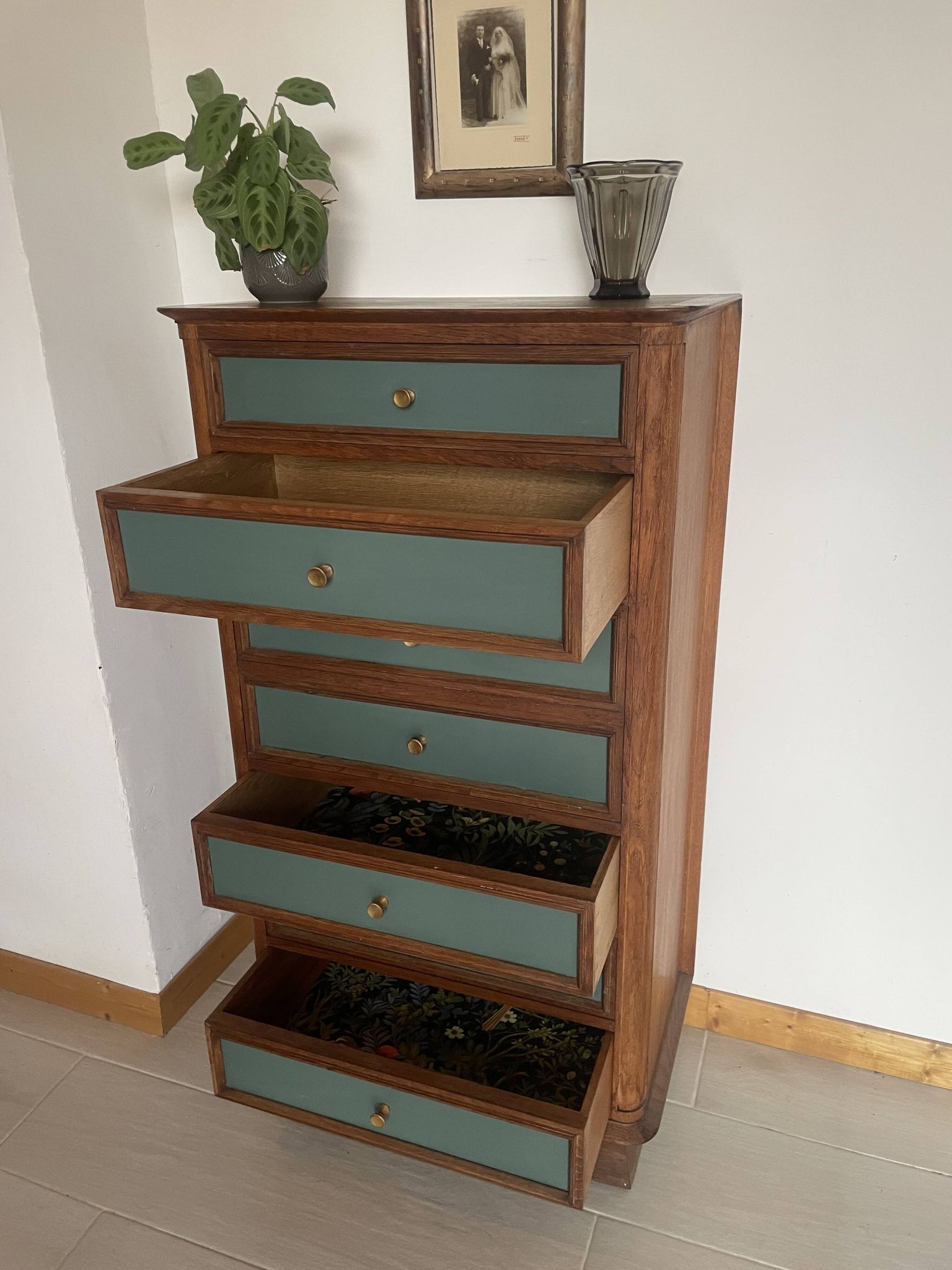 Secrétaire en bois rénové