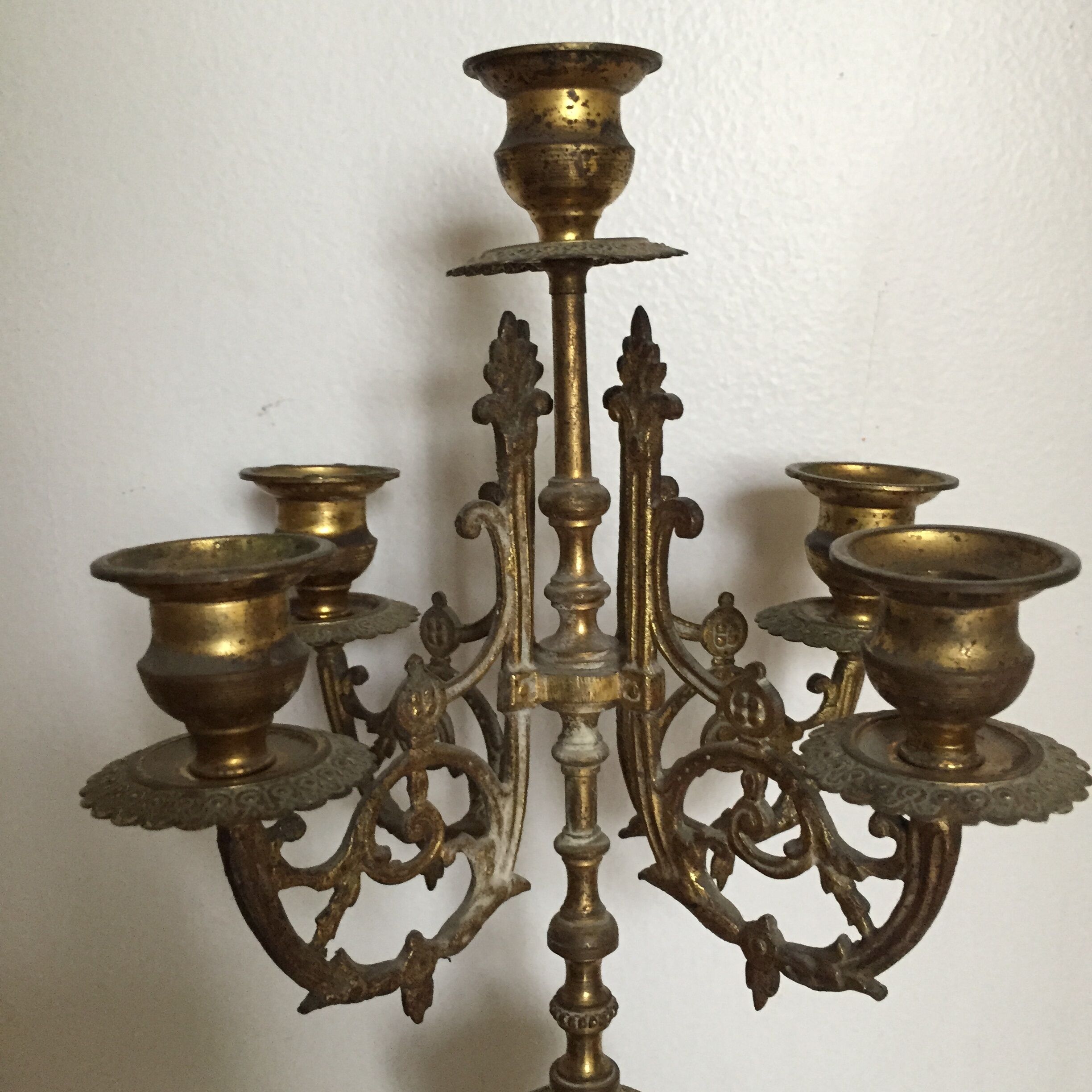 Pair of old candlesticks