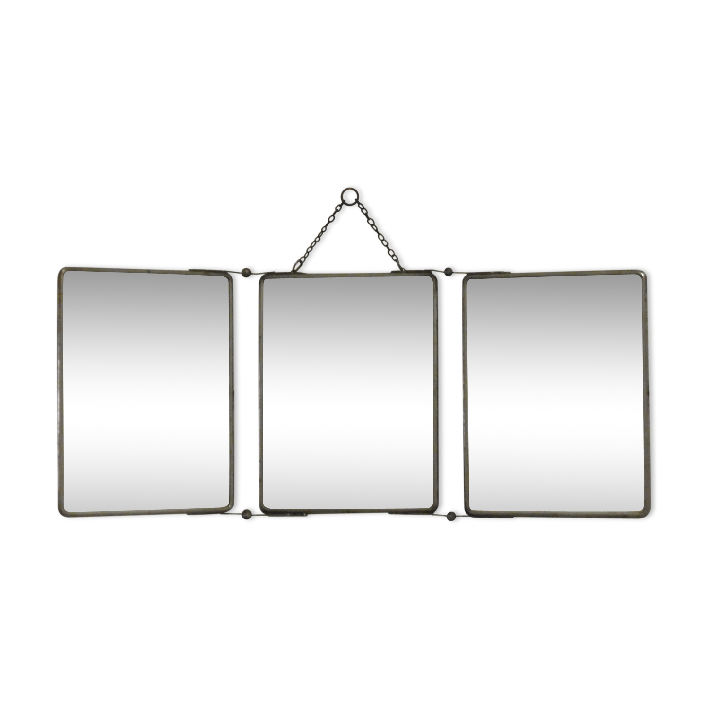 Triptych barber mirror