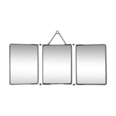 Triptych barber mirror