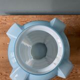 Vase Art Déco 1930 en opaline bleue