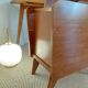Vintage Scandinavian desk with a floating top and splayed legs - 1960.