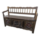Large Breton storage bench for the entrance.