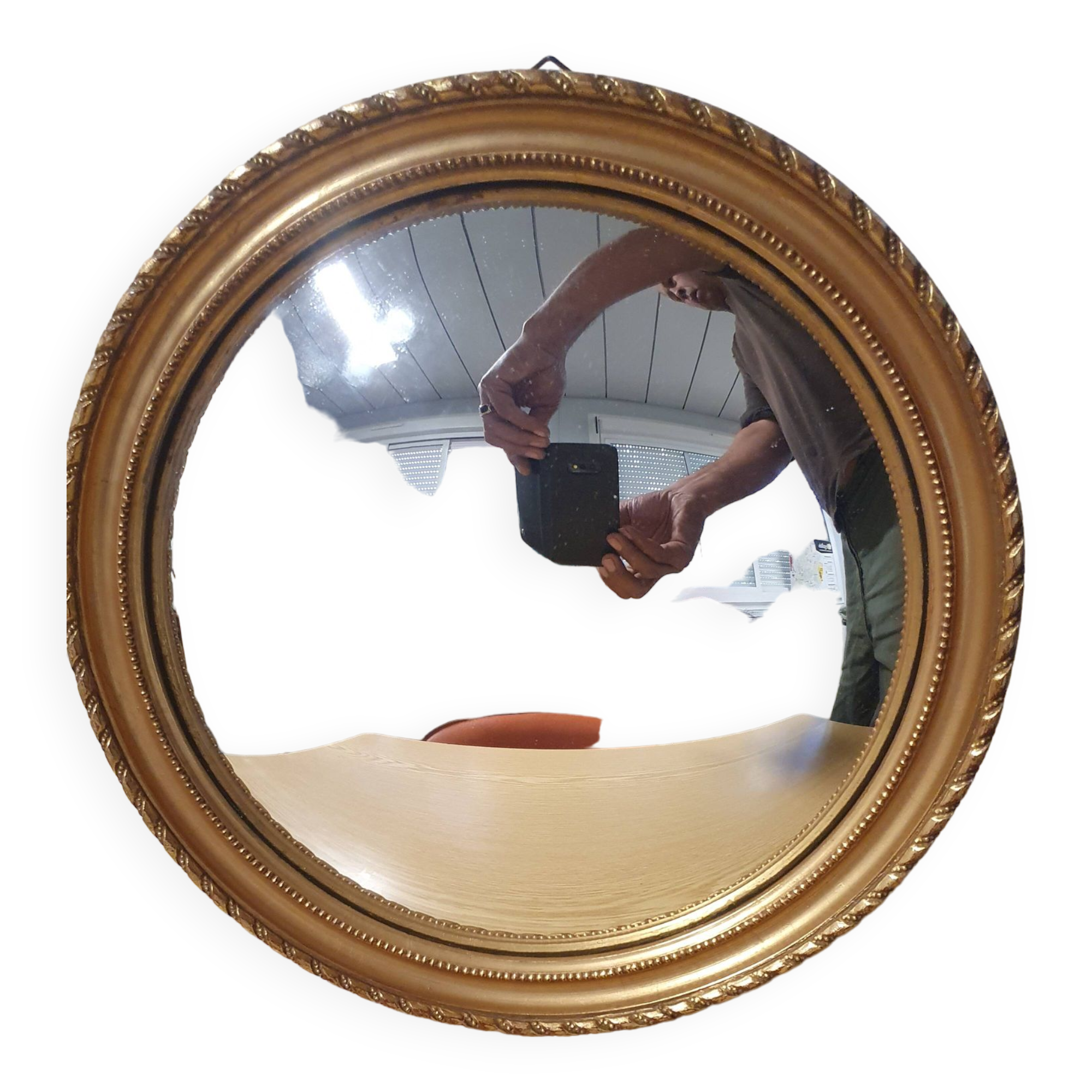 Vintage domed mirror