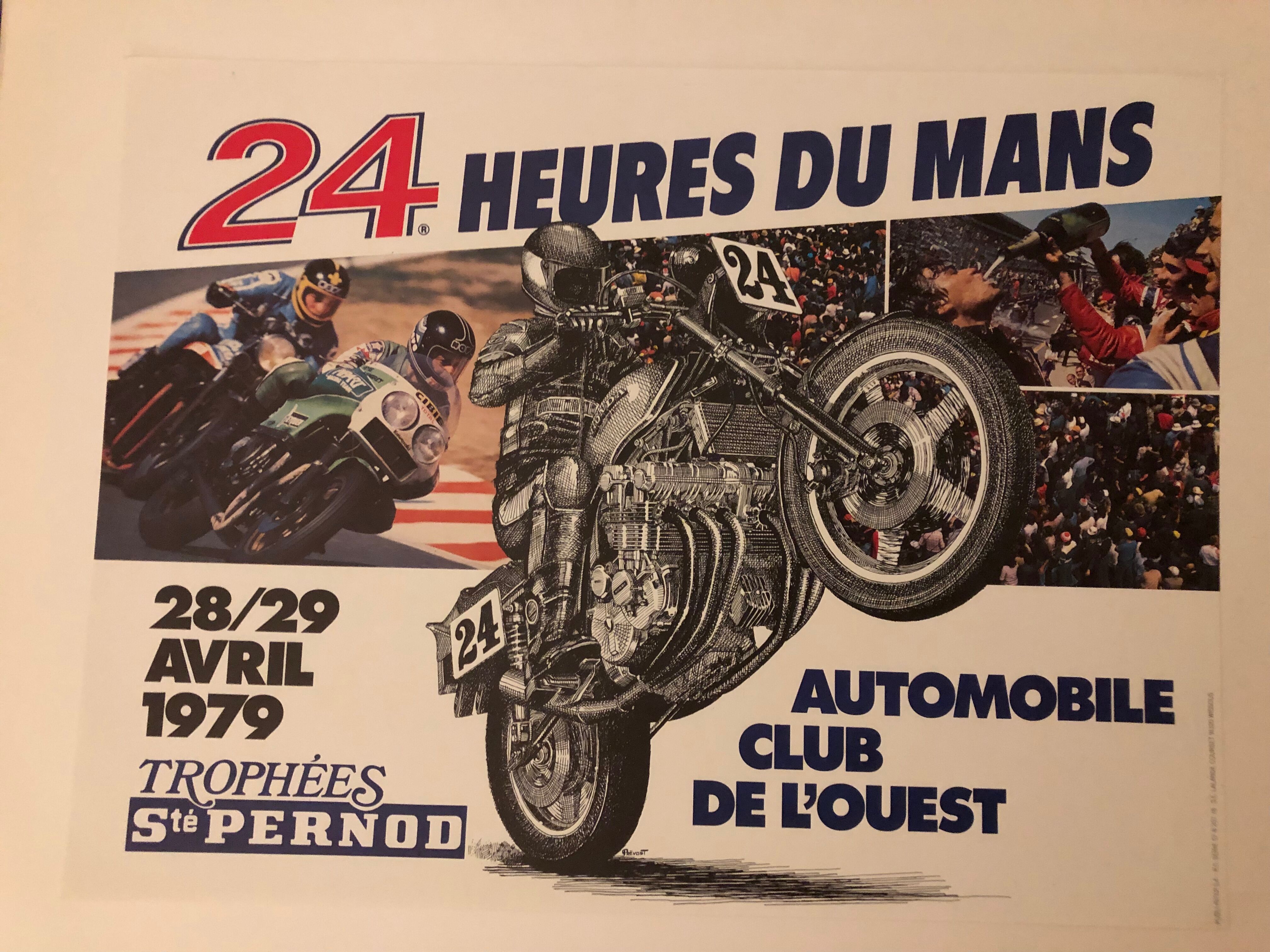 Original poster Prévost 24 Hours of Le Mans Moto 1979