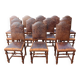 série de douze chaises en cuir de Cordoue XIXeme