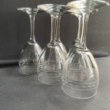 6 wine glasses - Art Deco - 1/2 blown and cut crystal