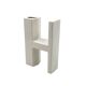 Space age H letter ceramic solifleur vase, Marcel Radureau ca. France 1970