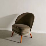 Swedish Sculptural Wooden Asymmetrical Armchair by Arne Norell, 1950s