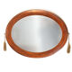 Miroir ovale à pompons