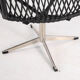 Rattan and chrome armchair